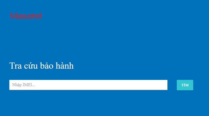 Trang web tra cứu bảo hành chính hãng của nhà sản xuất Masstel